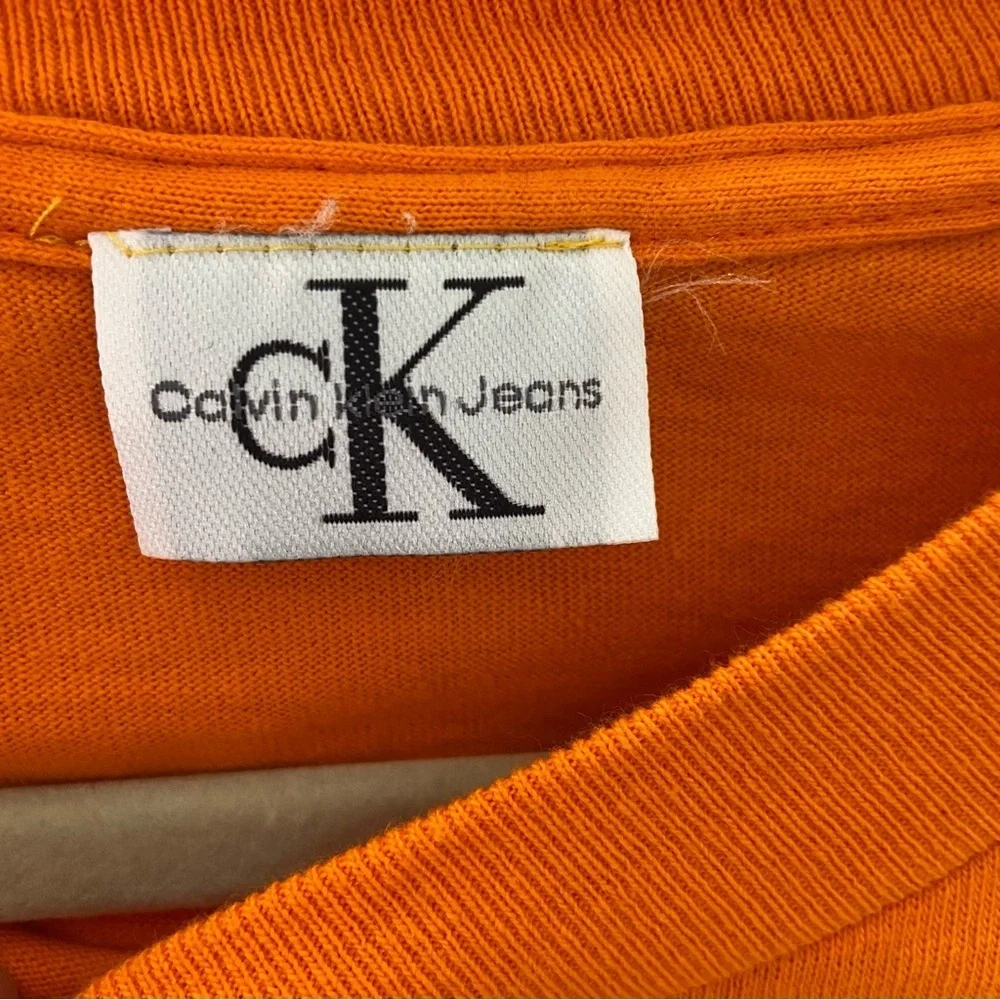 Vintage Calvin Klein orange T-shirt rare